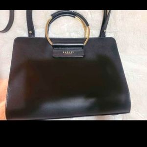 Radley London Liverpool St. Ring black leather satchel Crossbody Convertible